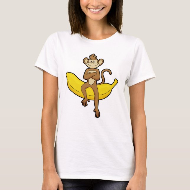 Camiseta Mono con banana (Anverso)