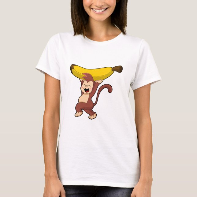 Camiseta Mono con banana (Anverso)