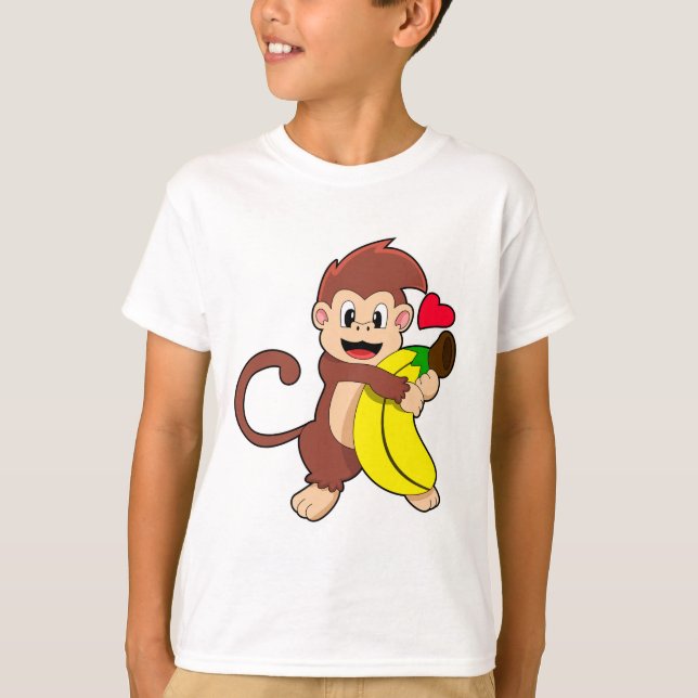 Camiseta Mono con banana (Anverso)