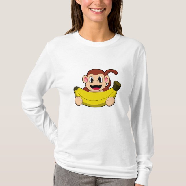 Camiseta Mono con banana (Anverso)