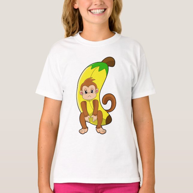 Camiseta Mono con banana (Anverso)