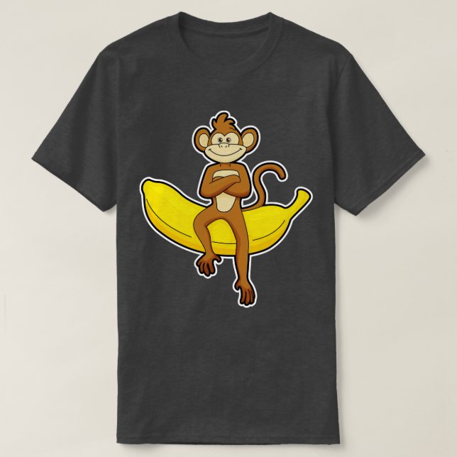 Camiseta Mono con banana 4 (Diseño del anverso)