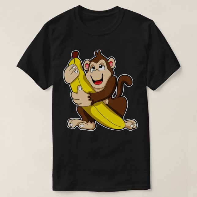 Camiseta Mono con banana 6 (Diseño del anverso)