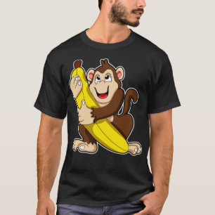 Camiseta Mono con banana 6