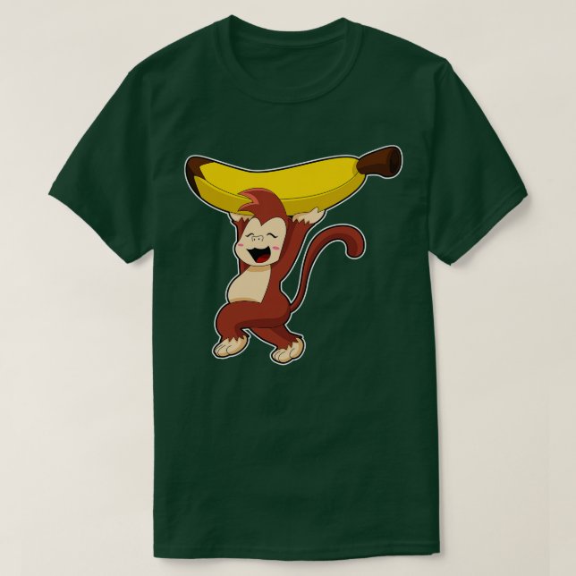 Camiseta Mono con banana 9 (Diseño del anverso)