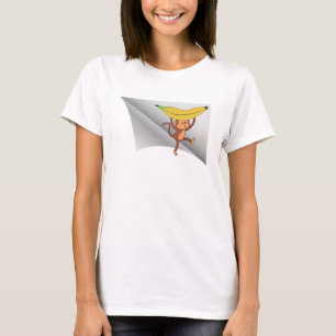 Camiseta mono con banana bajo el parche