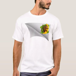 Camiseta mono con banana bajo el parche