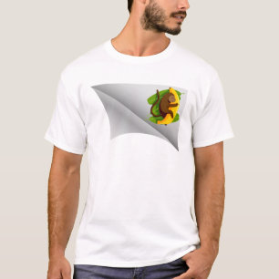 Camiseta mono con banana bajo el parche