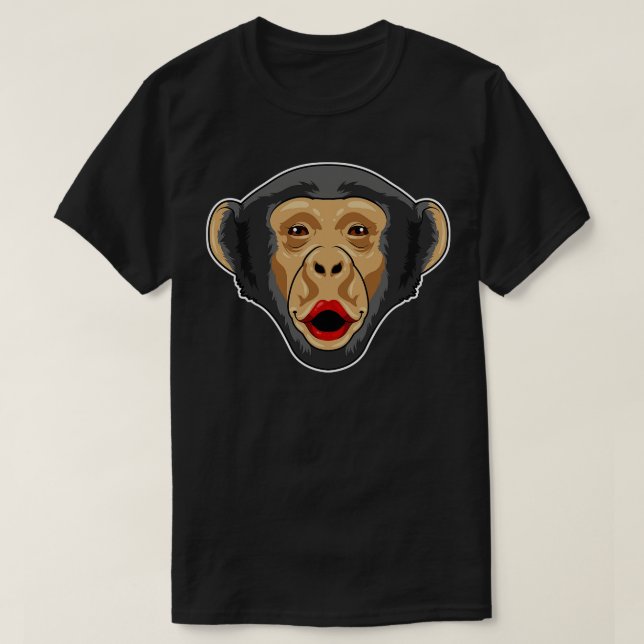 Camiseta Mono con boca de Beso (Diseño del anverso)