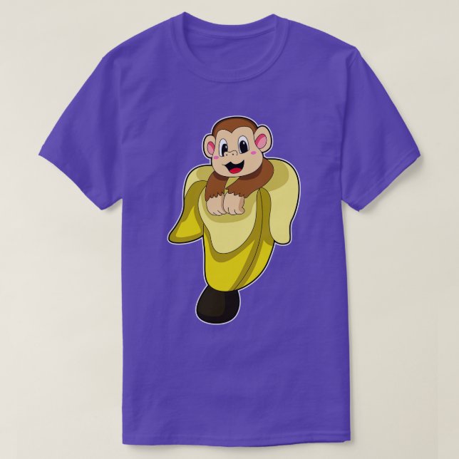 Camiseta Mono con cáscara de plátano (Diseño del anverso)