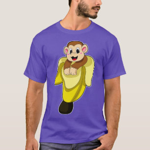 Camiseta Mono con cáscara de plátano
