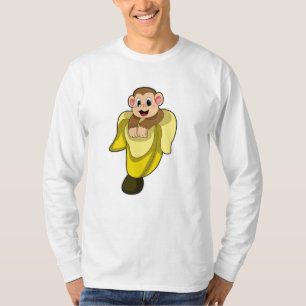 Camiseta Mono con cáscara de plátano