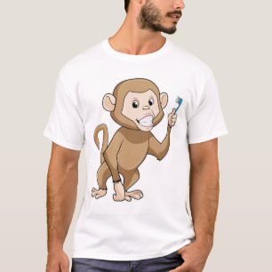 Camiseta Mono con cepillo de dientes