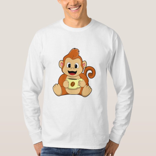 Camiseta Mono con copa de café (Anverso)