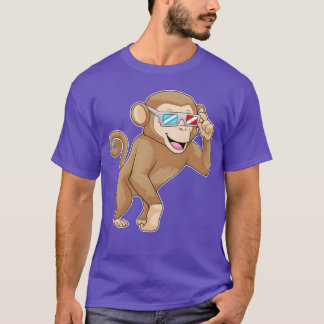 Camiseta Mono con gafas amigo divertido animal