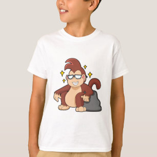 Camiseta Mono con gafas de sol
