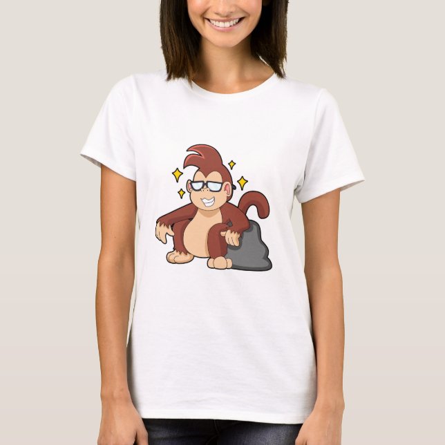 Camiseta Mono con gafas de sol (Anverso)