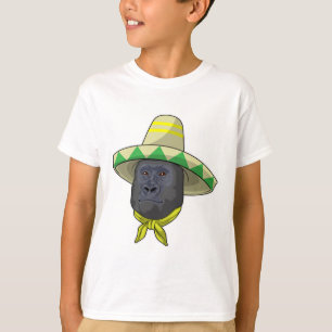 Camiseta Mono con gorra de paja