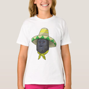 Camiseta Mono con gorra de paja