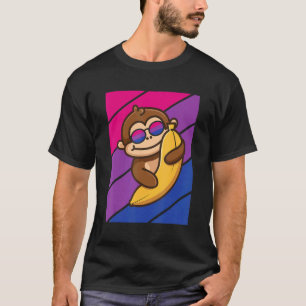 Camiseta Mono con orgullo de plátano bandera bisexual LGBT
