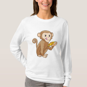 Camiseta Mono con pedazo de pizza