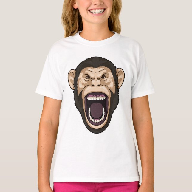 Camiseta Mono con pelo negro (Anverso)