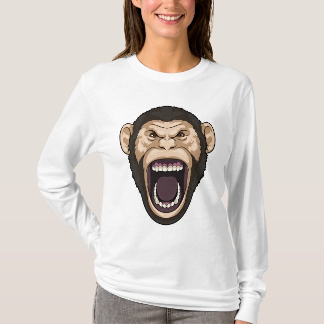 Camiseta Mono con pelo negro (Anverso)