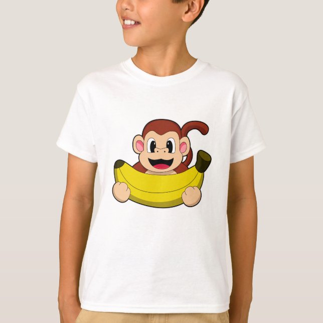Camiseta Mono con Plátano (Anverso)