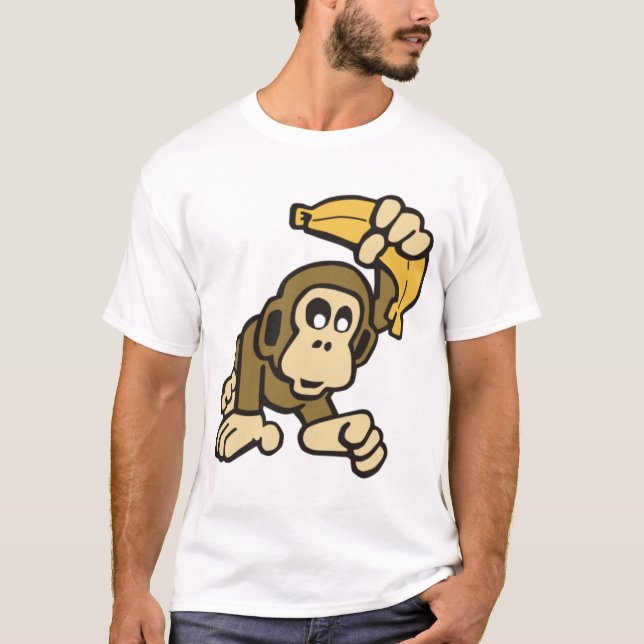 Camiseta mono-con-plátano (Anverso)