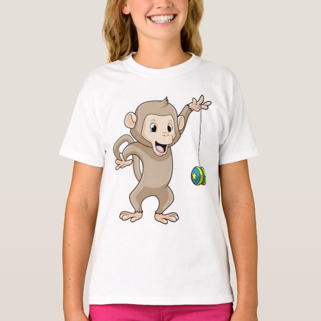 Camiseta Mono con Yo-yo (Anverso)