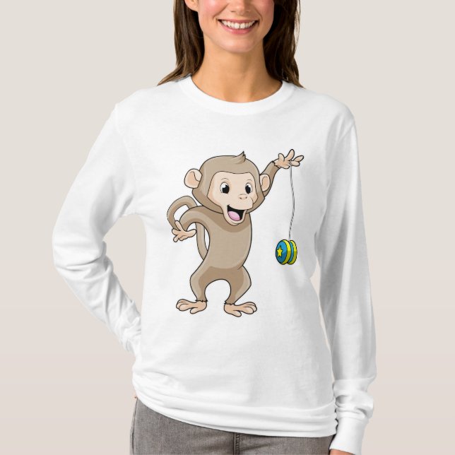 Camiseta Mono con Yo-yo (Anverso)