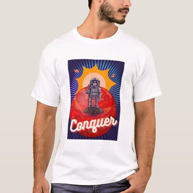 Camiseta mono conquista el planeta rojo (Anverso)
