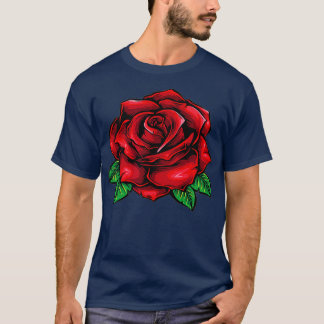 Camiseta Mono de amor romántico de flor de rosa roja
