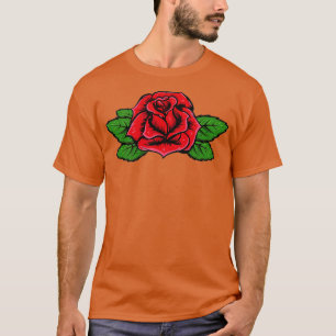 Camiseta Mono de amor romántico de flor de rosa roja