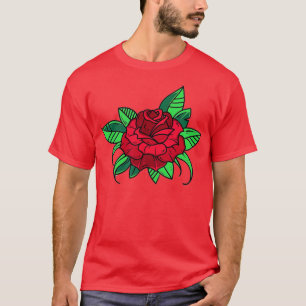 Camiseta Mono de amor romántico de flor de rosa roja