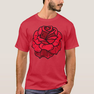 Camiseta Mono de amor romántico de flor de rosa roja