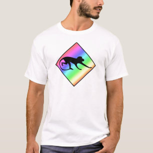 Camiseta Mono de Arcoíris Cruzando