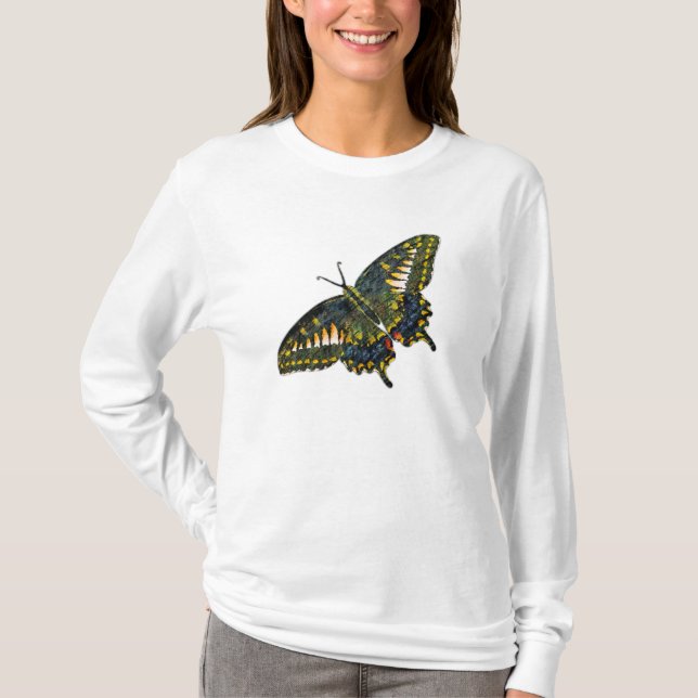 Camiseta Mono de arte de la mariposa 2 (Anverso)