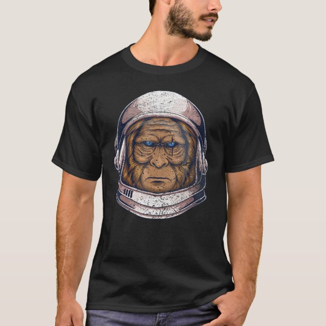 Camiseta Mono de Astronauta de Viajes Espaciales Vintage (Anverso)