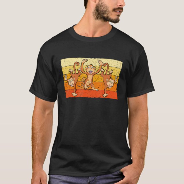 Camiseta Mono de baile lindo animal salvaje para adultos (Anverso)