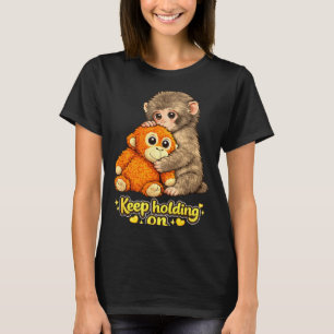 Camiseta Mono de boxeo con oso de peluche acurrucado sigue