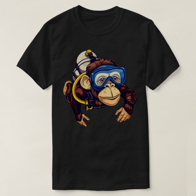 Camiseta Mono De Buceo De Scuba, Mono De Caza De Buceo (Diseño del anverso)