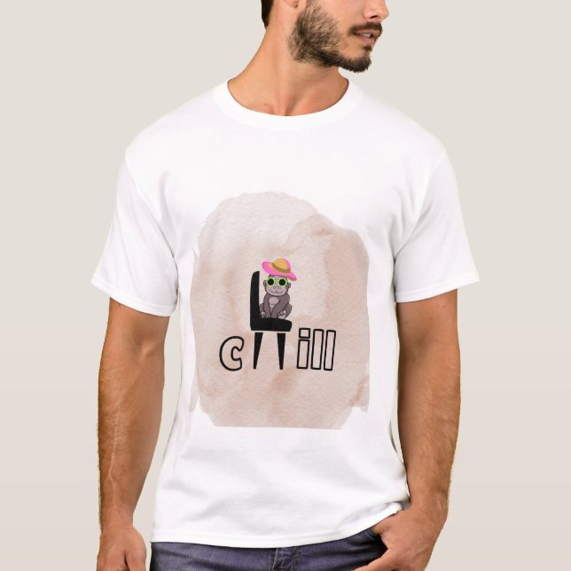 Camiseta Mono de Chill Vibes | Gracioso diseño Personalizad (Anverso)