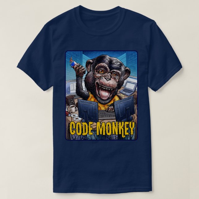 Camiseta Mono de código (Diseño del anverso)