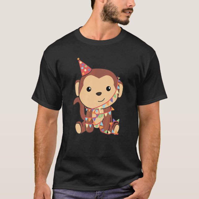 Camiseta Mono De Cumpleaños Para Los Niños Un Mono De Cumpl (Anverso)