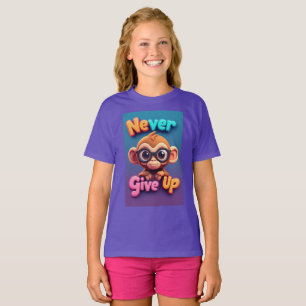 Camiseta Mono de dibujos animados lindo con gafas