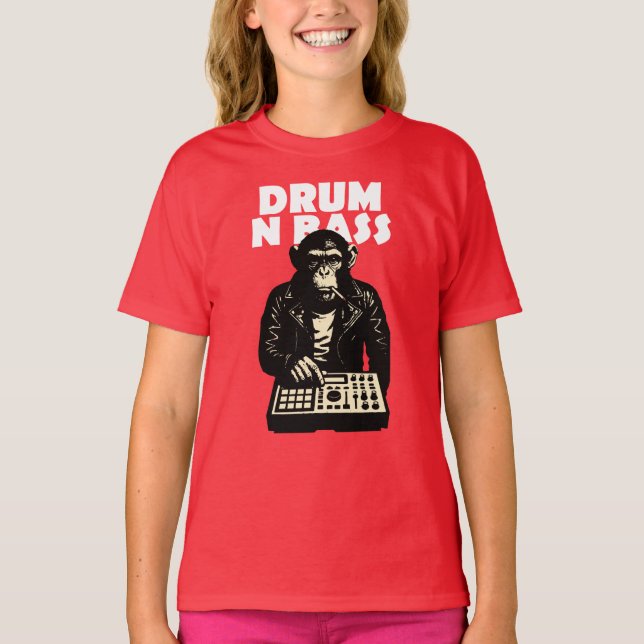 Camiseta Mono de Drum and Bass (Anverso)
