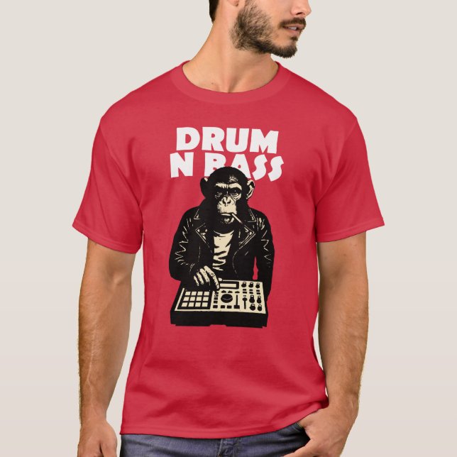 Camiseta Mono de Drum and Bass (Anverso)