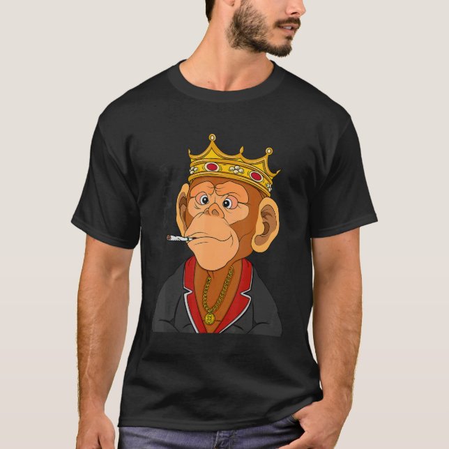 Camiseta Mono de Gangsta Temático de King Ape NFT (Anverso)