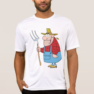 Camiseta Mono de granjero divertido con horca, overoles y s
